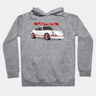 supercar 911 carrera rs turbo 1972 white red Hoodie